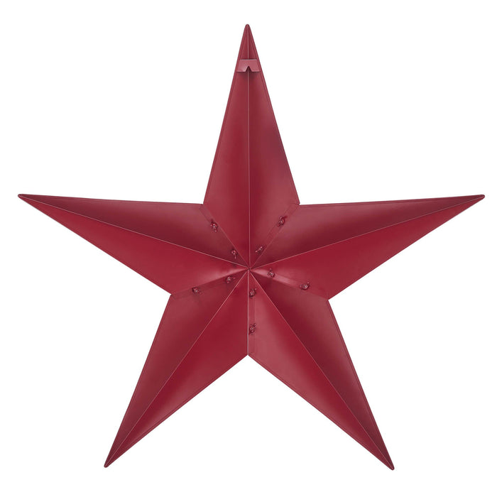 36" Speckled Cranberry Barn Star - Primitive Star Quilt Shop