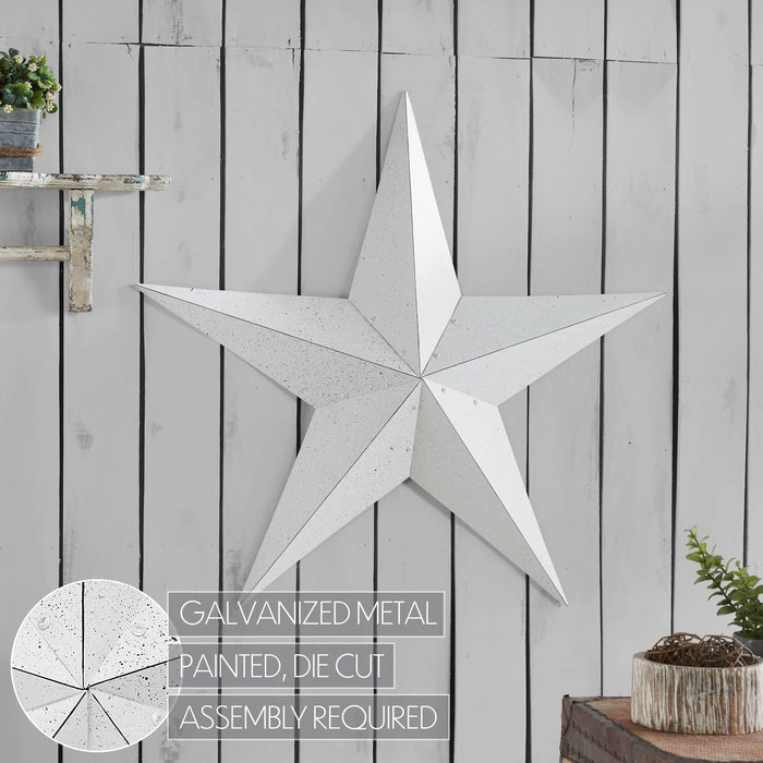 36" Speckled White Barn Star - Primitive Star Quilt Shop