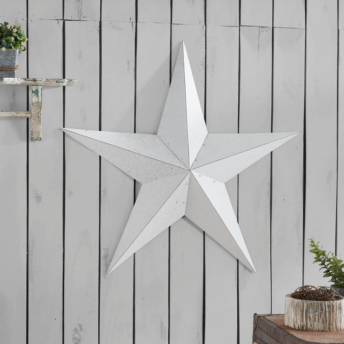 36" Speckled White Barn Star - Primitive Star Quilt Shop