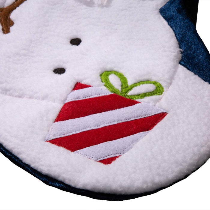 36"L Velvet 3D Snowman Oversized Stocking