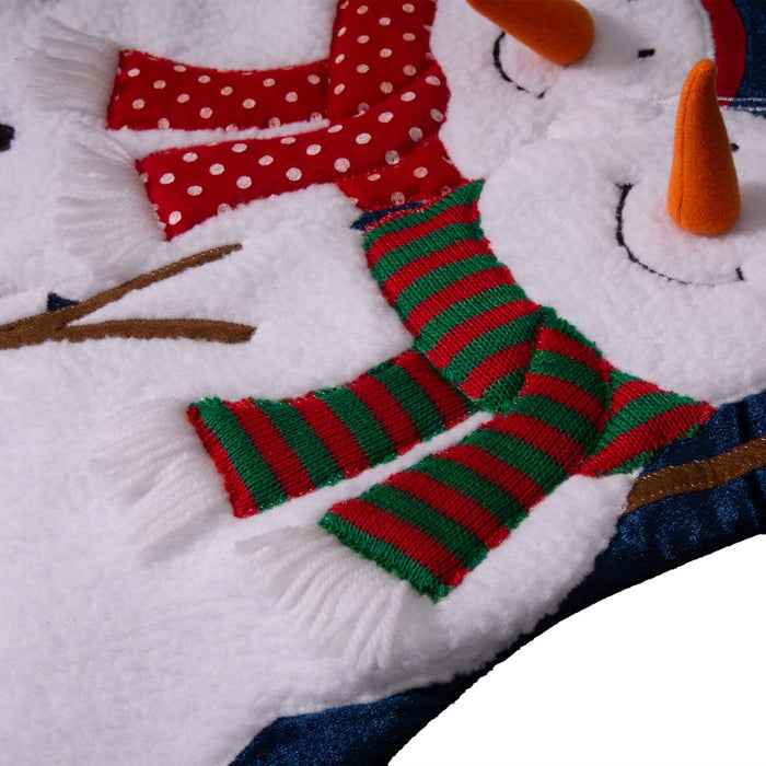 36"L Velvet 3D Snowman Oversized Stocking