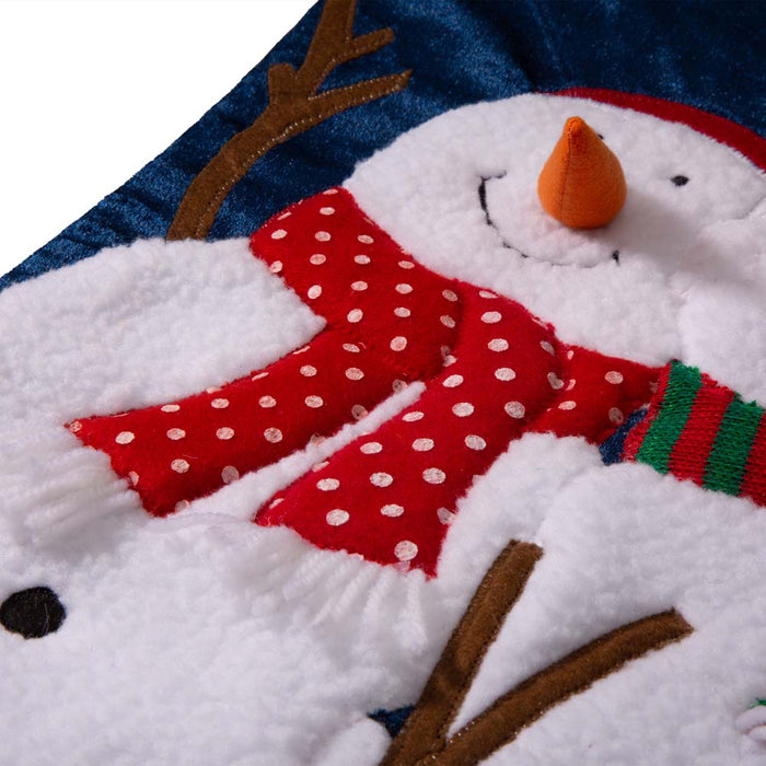 36"L Velvet 3D Snowman Oversized Stocking