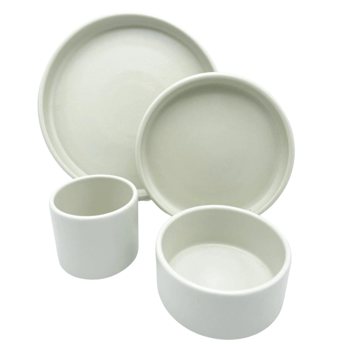 4 Piece Place Setting American Modern Matte White