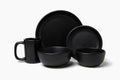 4 Piece Place Setting Studio Coupe Matte Black