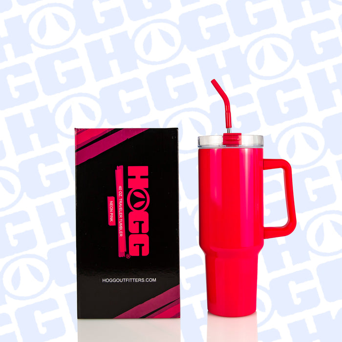 40oz Sublimatable Neon Traveler Tumbler Case (24 Units) - Neon Pink | Pink