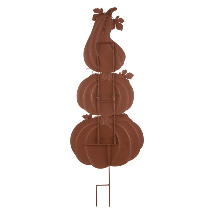 42"H 3 in 1 Metal Pumpkin Yard Stake or Hanging Decor
