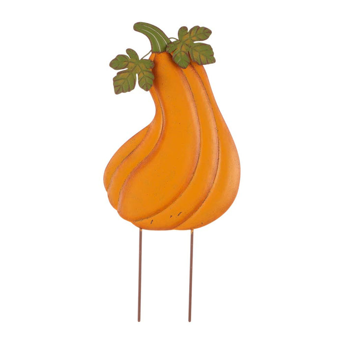 42"H 3 in 1 Metal Pumpkin Yard Stake or Hanging Decor