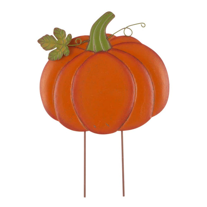 42"H 3 in 1 Metal Pumpkin Yard Stake or Hanging Decor