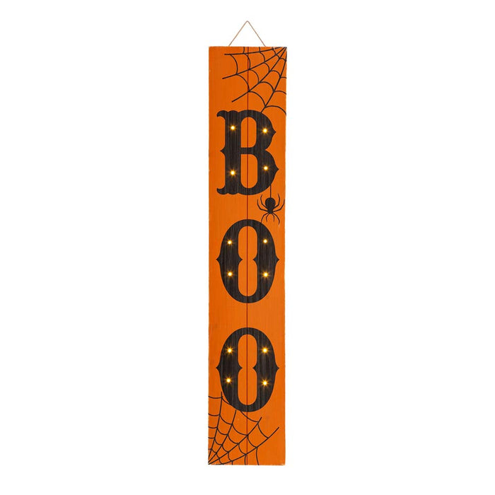42"H Lighted Wooden "BOO" Porch Sign Board