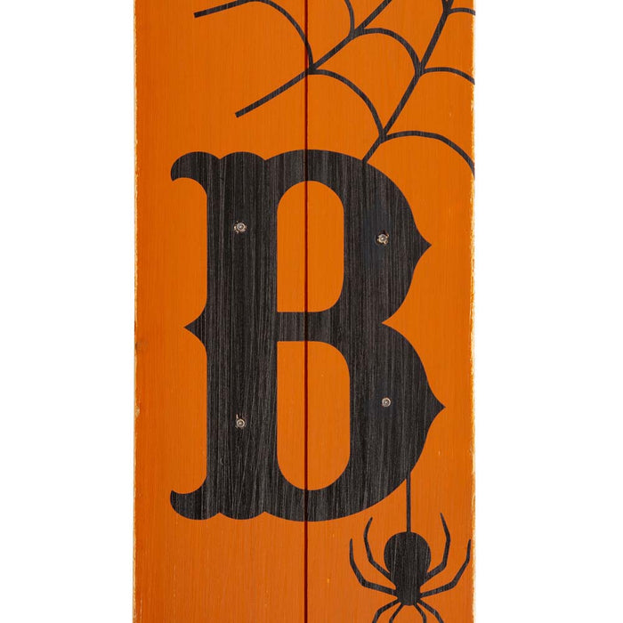 42"H Lighted Wooden "BOO" Porch Sign Board