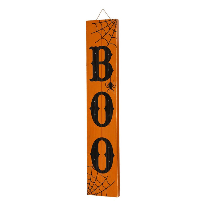 42"H Lighted Wooden "BOO" Porch Sign Board