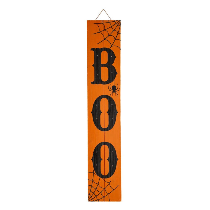 42"H Lighted Wooden "BOO" Porch Sign Board