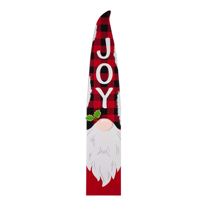 42"H Wooden Christmas Gnome "JOY" Porch Sign Board