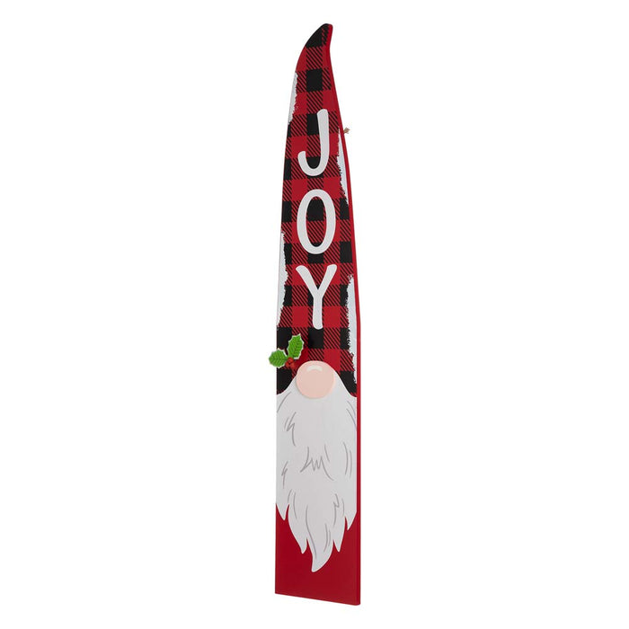 42"H Wooden Christmas Gnome "JOY" Porch Sign Board