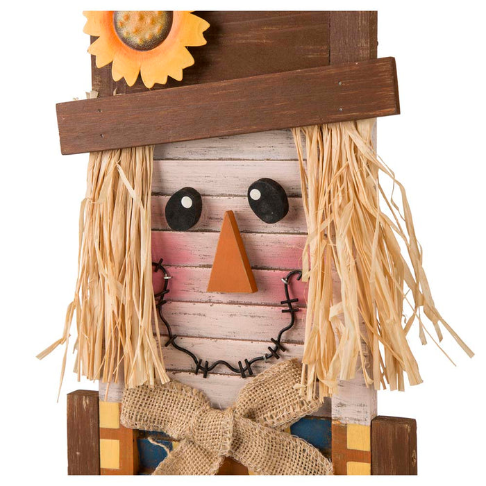42"H Wooden Scarecrow Porch Sign