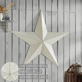 48" Satin Creme Metal Barn Star - Primitive Star Quilt Shop