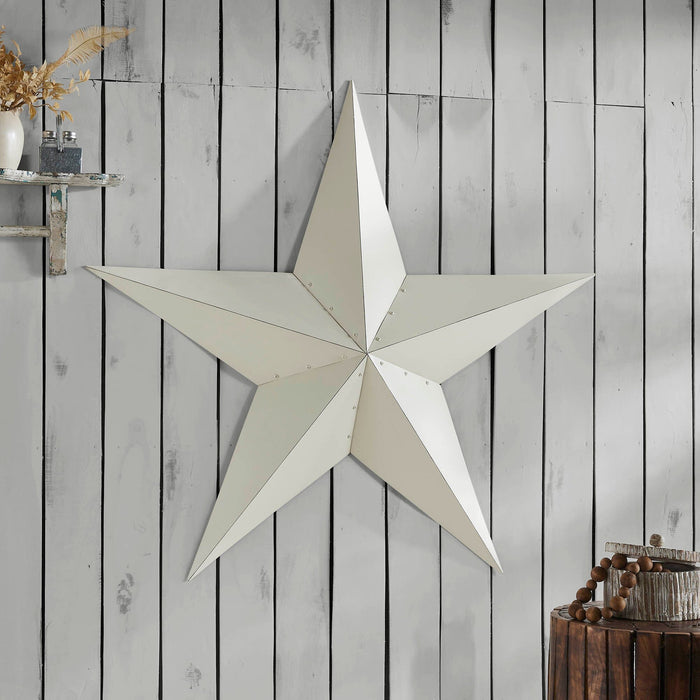 48" Satin Creme Metal Barn Star - Primitive Star Quilt Shop