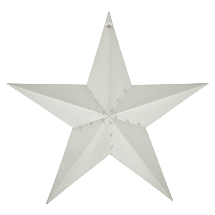 48" Satin Creme Metal Barn Star - Primitive Star Quilt Shop