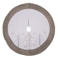 48"D White Fleece Christmas Tree Skirt