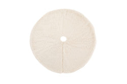 48"D White Plush Christmas Tree Skirt