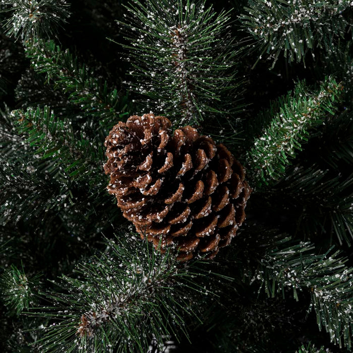4ft Flocked Artificial Christmas Tree With 100 Warm White Light, Set of 2