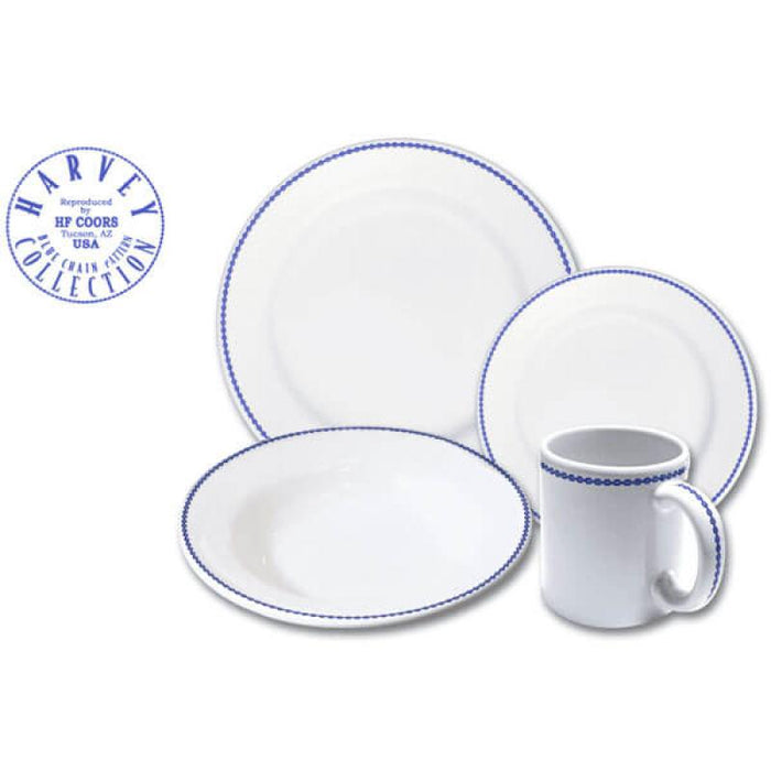 4pc Place Setting Blue Chain