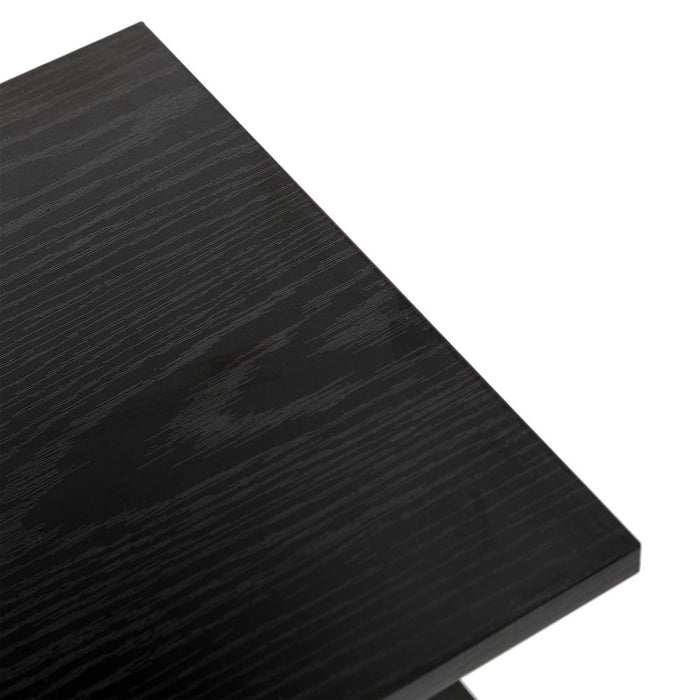 64.5"H Modern Industrial Black Oak Melamine 4-Tier Leaning Bookcases & Ladder Shelves