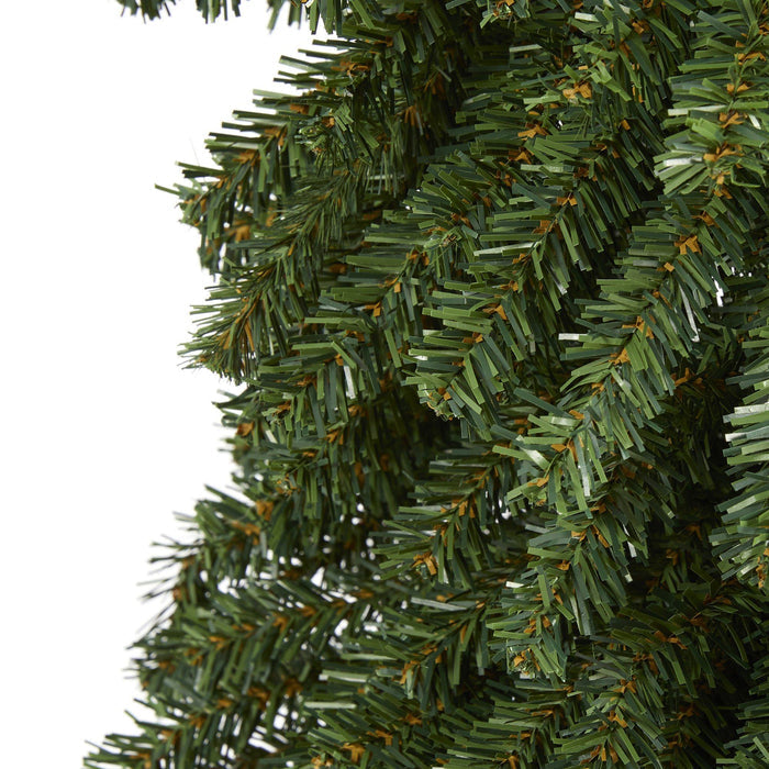 7’ Grand Alpine Artificial Christmas Tree with 950 Bendable Branches on Natural Trunk