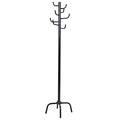 70" Metal Coat Hat Rack Standing Clothes Jacket Hanger Hall Tree Stand w/8 Hooks TKT-11