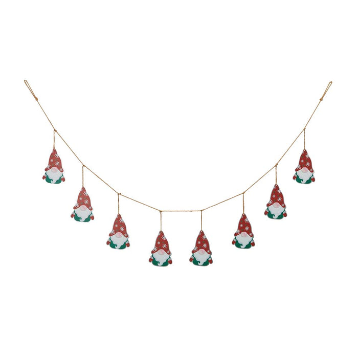 72"L Metal Christmas Gnome Garland