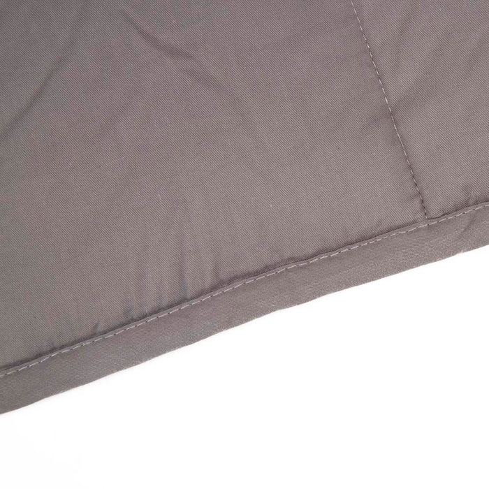 72"L*48"W Cotton Shell Quilted Weighted Blanket With Polyester Filling - Gray 12lbs