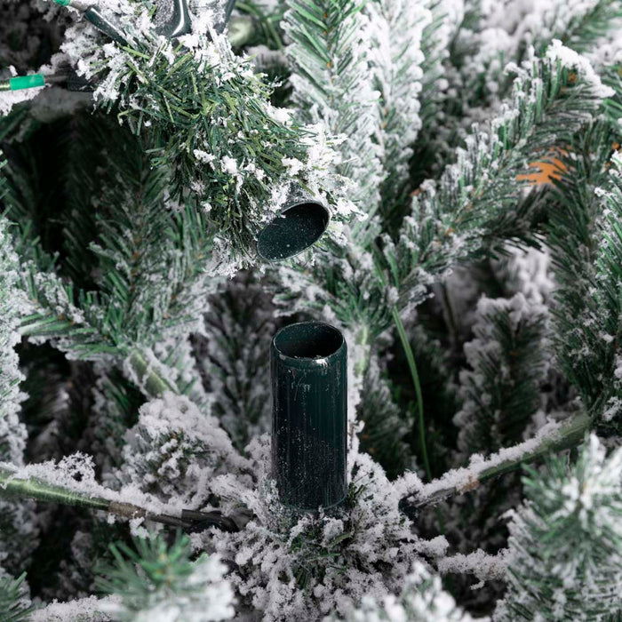 7.5ft Pre-Lit Snow Flocked Fir Christmas Tree with 400 Warm White Lights