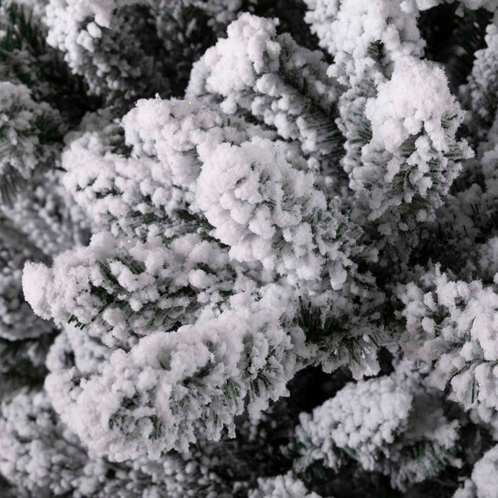 7.5ft Pre-Lit Snow Flocked Fir Christmas Tree with 400 Warm White Lights