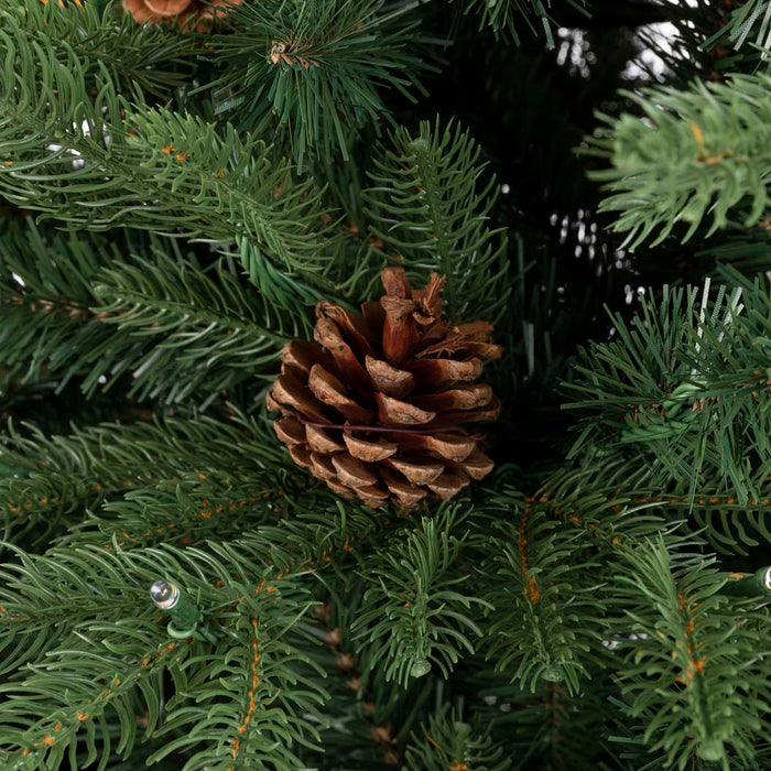 7ft Pre-Lit Green Fir Artificial Christmas Tree with 500 LED Lights
