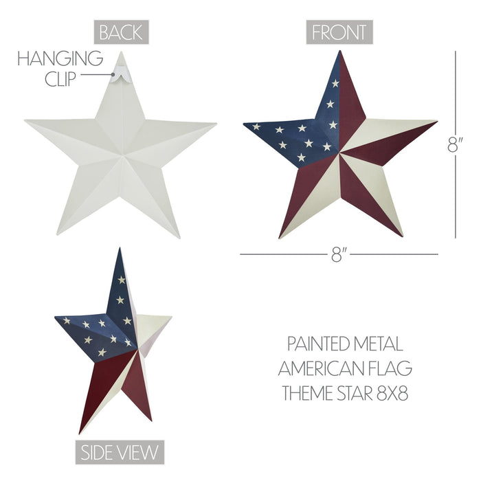 8" American Flag Barn Star - Primitive Star Quilt Shop