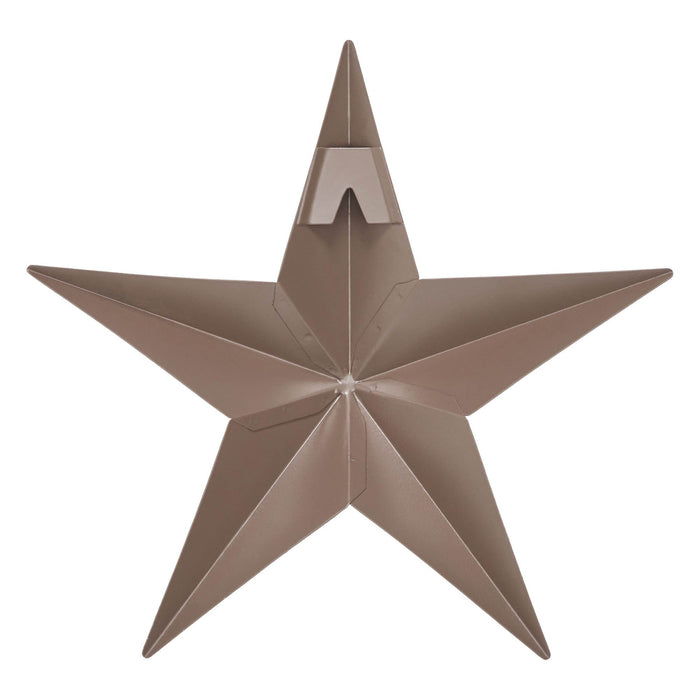 8" Satin Brown Metal Barn Star - Primitive Star Quilt Shop
