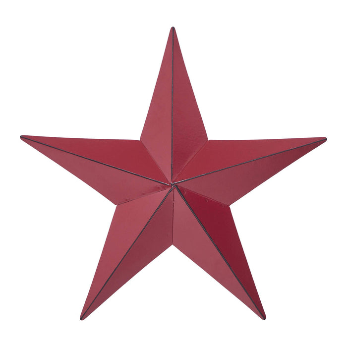 8" Satin Burgundy Metal Barn Star - Primitive Star Quilt Shop
