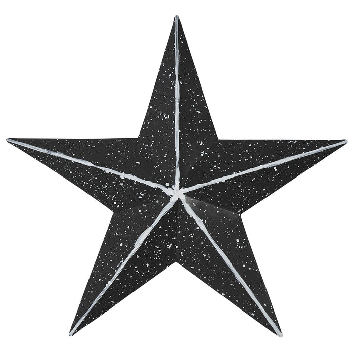 8" Speckled Black Barn Star - Primitive Star Quilt Shop