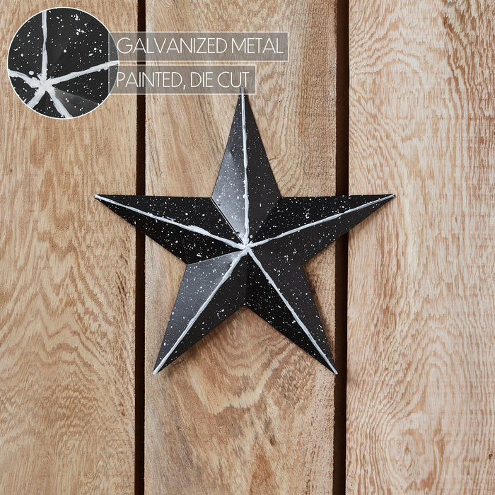 8" Speckled Black Barn Star - Primitive Star Quilt Shop