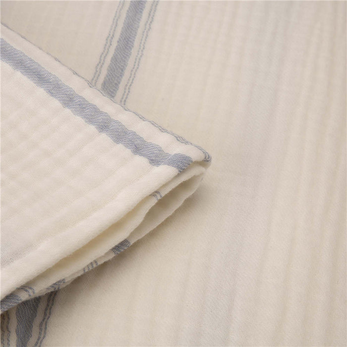 90"L X 90"W Full Queen Cotton Stripe Quilt