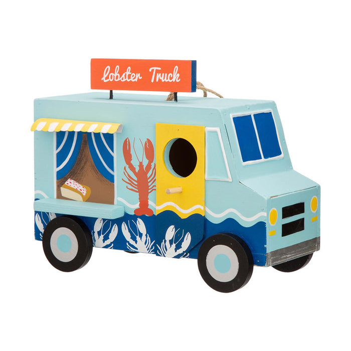 9.45"L Wooden Lobster Truck Birdhouse