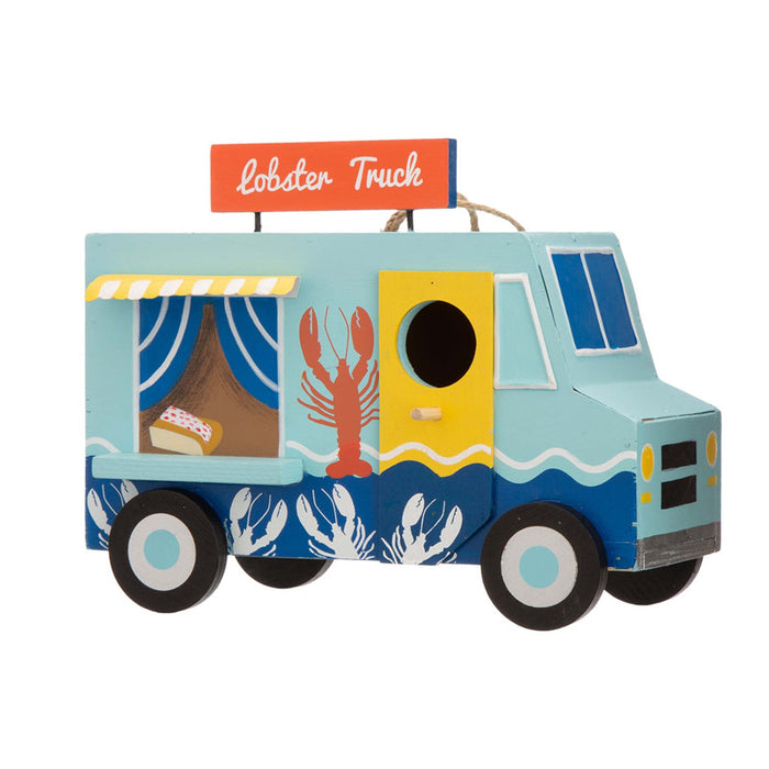 9.45"L Wooden Lobster Truck Birdhouse