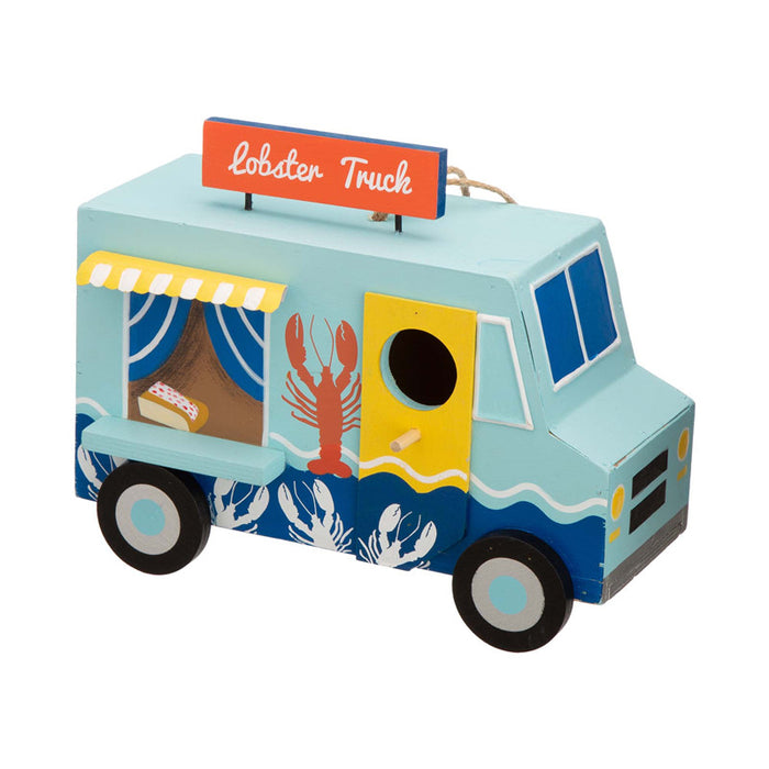 9.45"L Wooden Lobster Truck Birdhouse