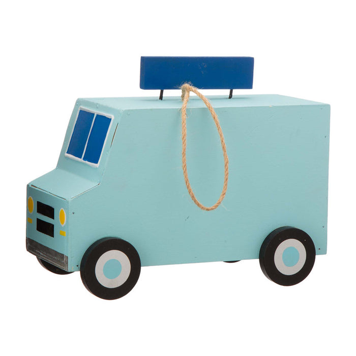 9.45"L Wooden Lobster Truck Birdhouse