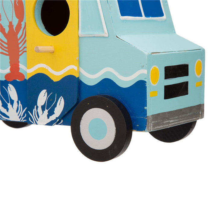 9.45"L Wooden Lobster Truck Birdhouse
