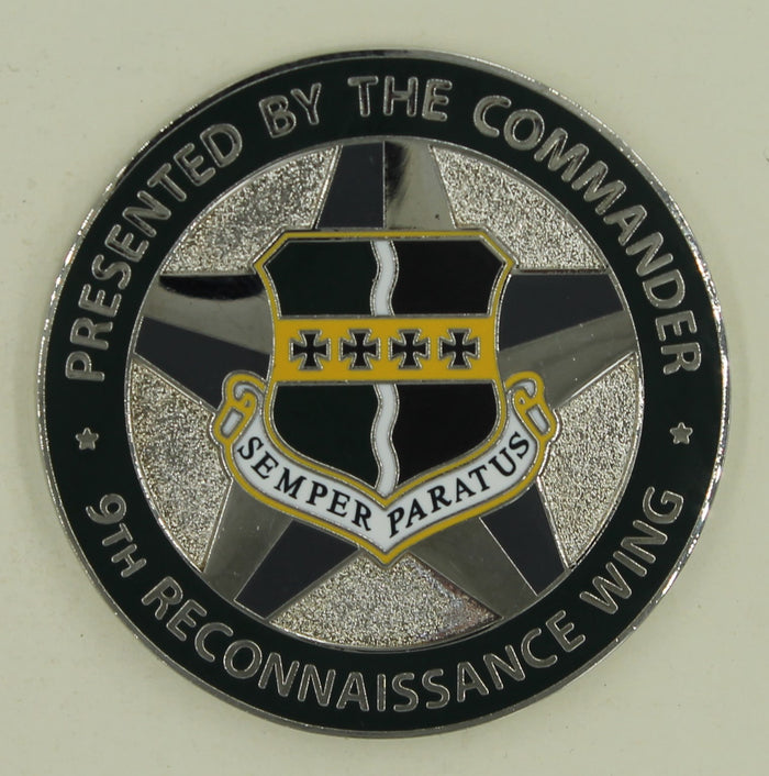 9th Reconnaissance Wing UAV U2 Spy Plane Commander Challenge Coin