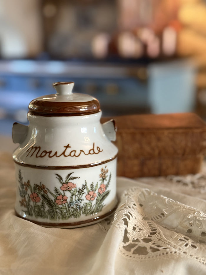 Large Mustard Pot Porcelain