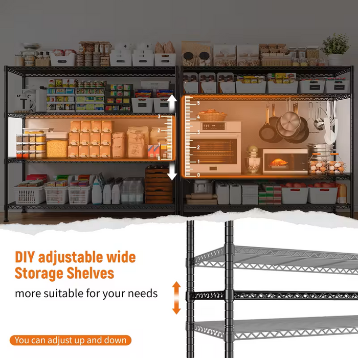 Adjustable Multi-Tier Wire Storage Shelving Rack Organizer Unit