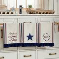 "America: My Sweet Home" Ruffled Tea Towels - Set of 3 - Primitive Star Quilt Shop