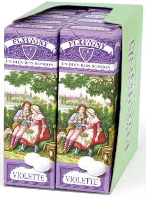 Anis de Flavigny · Violet, 10 pocket-sized boxes, display